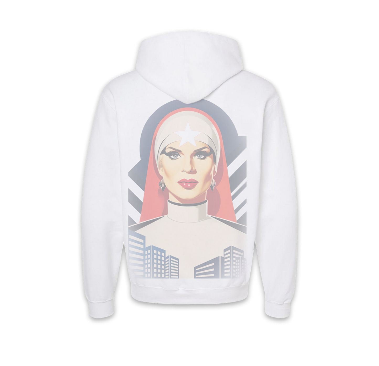 Our Mother In White Hoodie